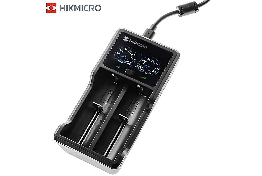 Carregador Universal 2-Baterias Hikmicro LCD USB-C 18650 | 16340 | 3.7 V