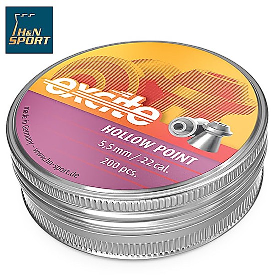 Air gun pellets H & N EXCITE HOLLOW POINT 5.50mm (.22) 200PCSAmmunition Air gun pellets