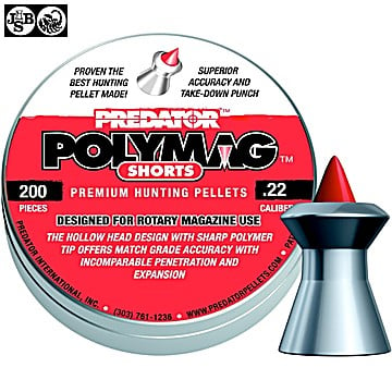 Air gun pellets JSB POLYMAG SHORTS 200pcs 5.50mm (.22)