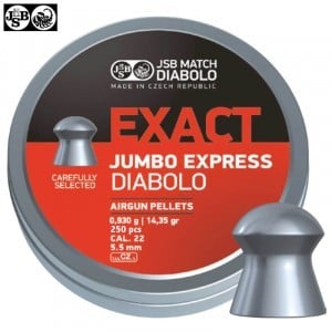 Chumbo JSB Exact Express Jumbo Original 250pcs 5.52mm (.22)