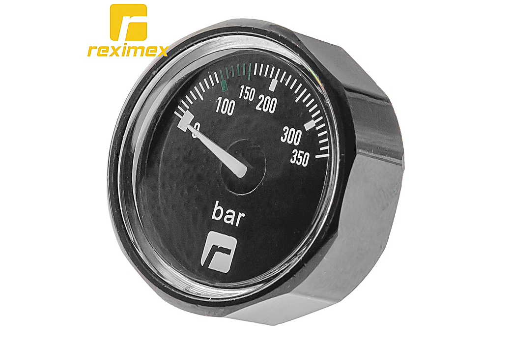 Manómetro de Pressão do Regulador Reximex 25mm 0-350 BAR 1/8 BSP