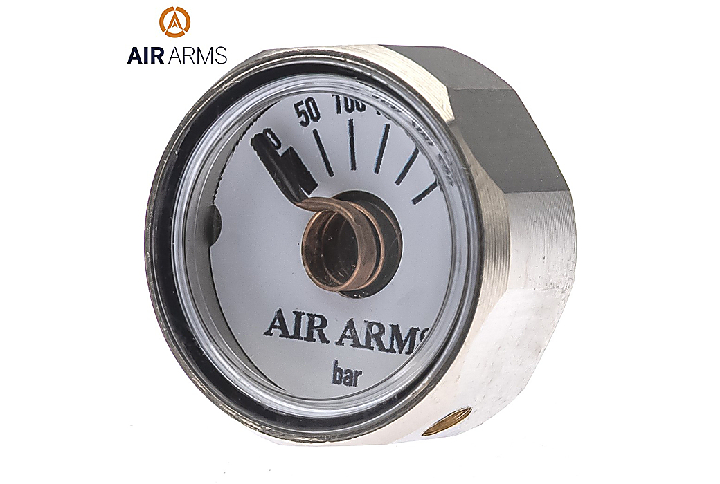 Manomètre Pression Air Arms 20mm 1/8 BSP 0-250 BAR O-Ring