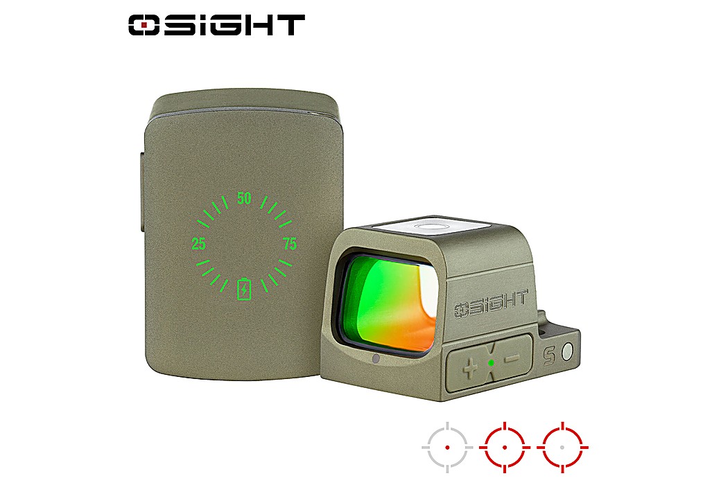 Mira Red Dot Sight Reflex Osight S (2 MOA Dot & 32 MOA Circle) RMSc Verde OD