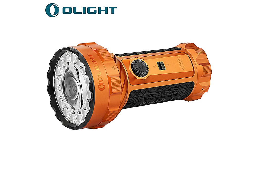 Lanterna Olight Marauder 3 LED 25000 Lúmens Alta Potência Laranja