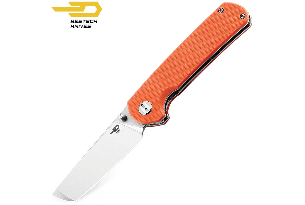 Bestech Couteau de Poche Sledgehammer Orange G10 D2