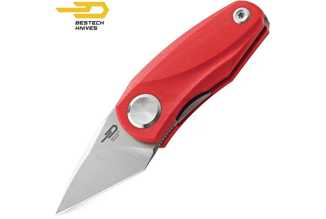 Bestech Couteau de Poche Tulip Rouge G10 14C28N