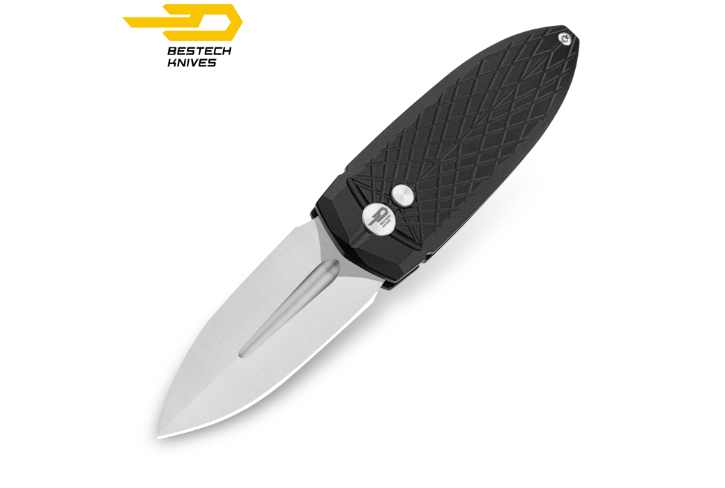 Bestech Pocket Knife Ququ Black Aluminium 14C28N