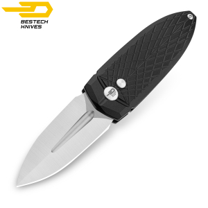 Bestech Faca de Bolso Ququ Aluminio Preto 14C28N