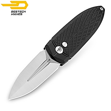 Bestech Navaja Ququ Aluminio Negro 14C28N