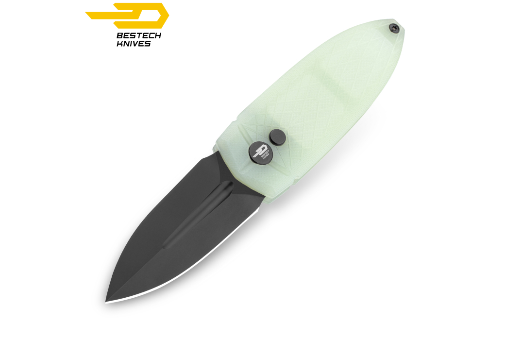 Bestech Faca de Bolso Ququ Verde Jade G10 14C28N