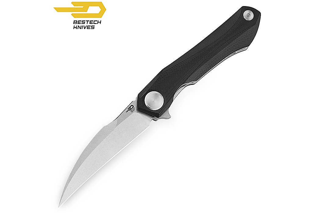 Bestech Couteau de Poche Ivy Noir G10 14C28N