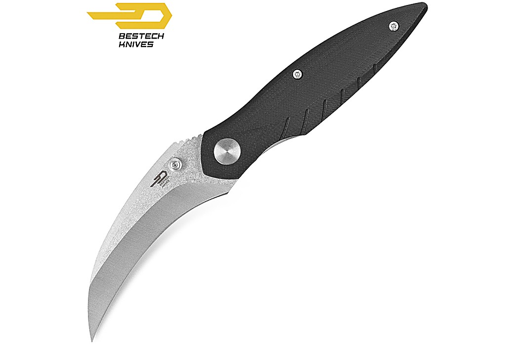Bestech Pocket Knife Mantidae Black G10 14C28N