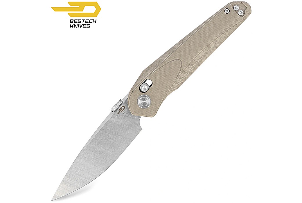 Bestech Pocket Knife Mothus Beige G10 14C28N