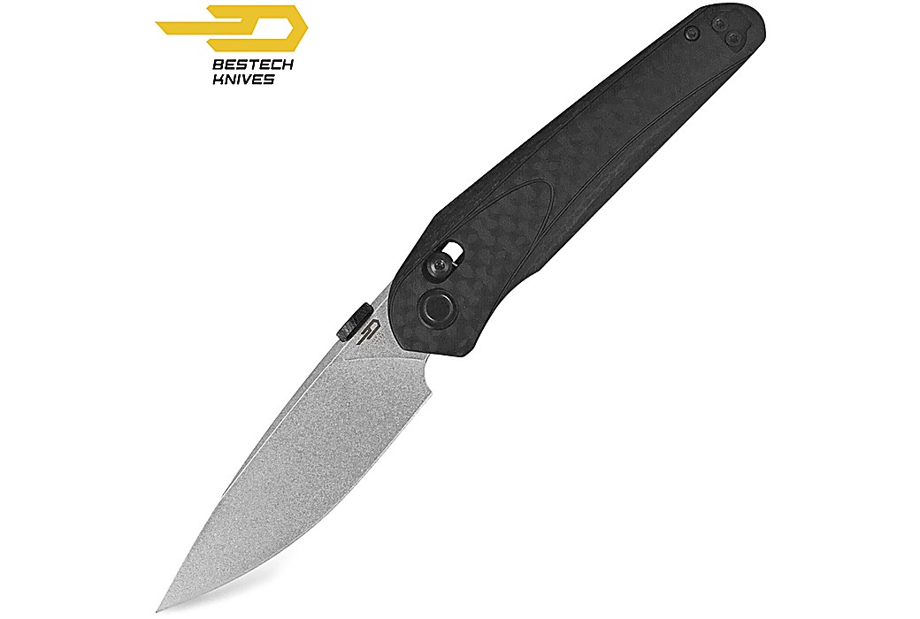 Bestech Navaja Mothus Fibra de Carbono Negra G10 14C28N