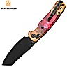 Bestechman Couteau de Poche Cicada's Wing Wood & Red Resin 10CR15COMOV