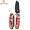 Bestechman Couteau de Poche Cicada's Wing Wood & Red Resin 10CR15COMOV