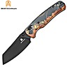 Bestechman Navaja Cicada's Wing Wood & Black Gold Resin 10CR15COMOV