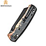 Bestechman Couteau de Poche Cicada's Wing Wood & Black Gold Resin 10CR15COMOV