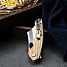 Bestech Pocket Knife Skirmish Olive Wood 154CM