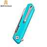 Bestechman Couteau de Poche Dundee Sheepfoot Bleu Clair G10 D2
