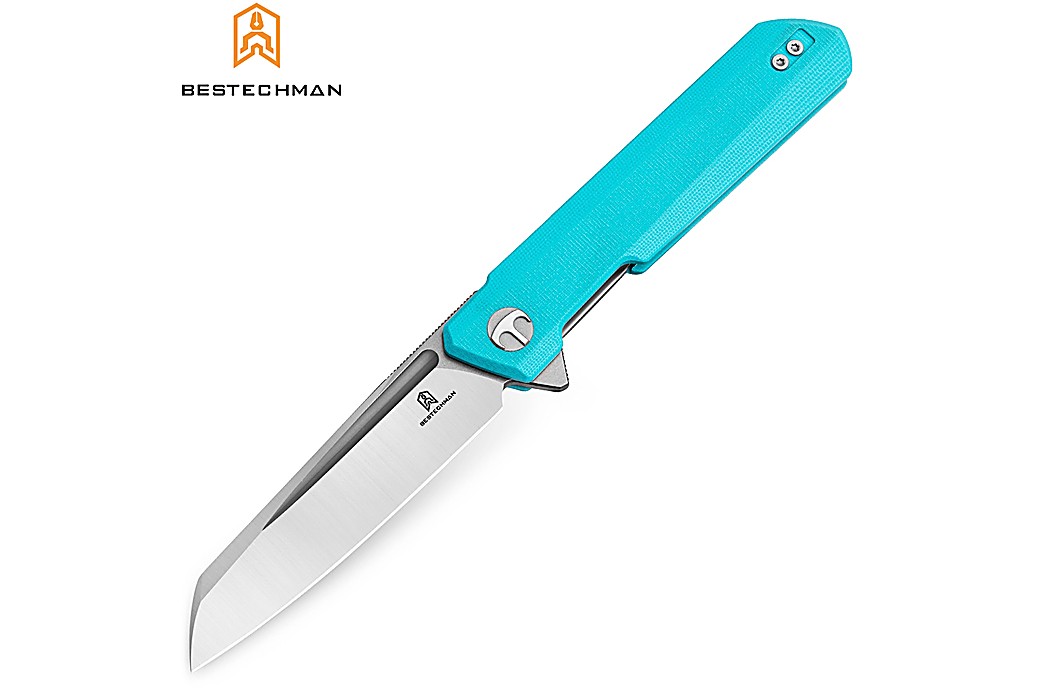 Bestechman Navaja Dundee Sheepfoot Azul Claro G10 D2