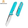 Bestechman Couteau de Poche Dundee Sheepfoot Bleu Clair G10 D2