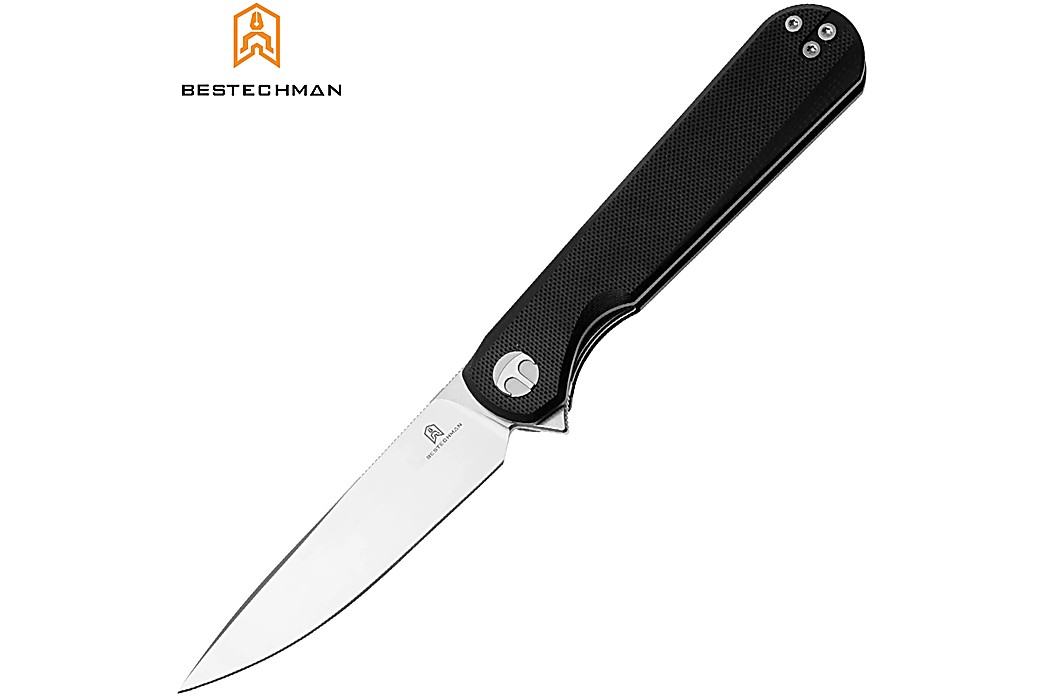 Bestechman Couteau de Poche Flick Noir G10 D2