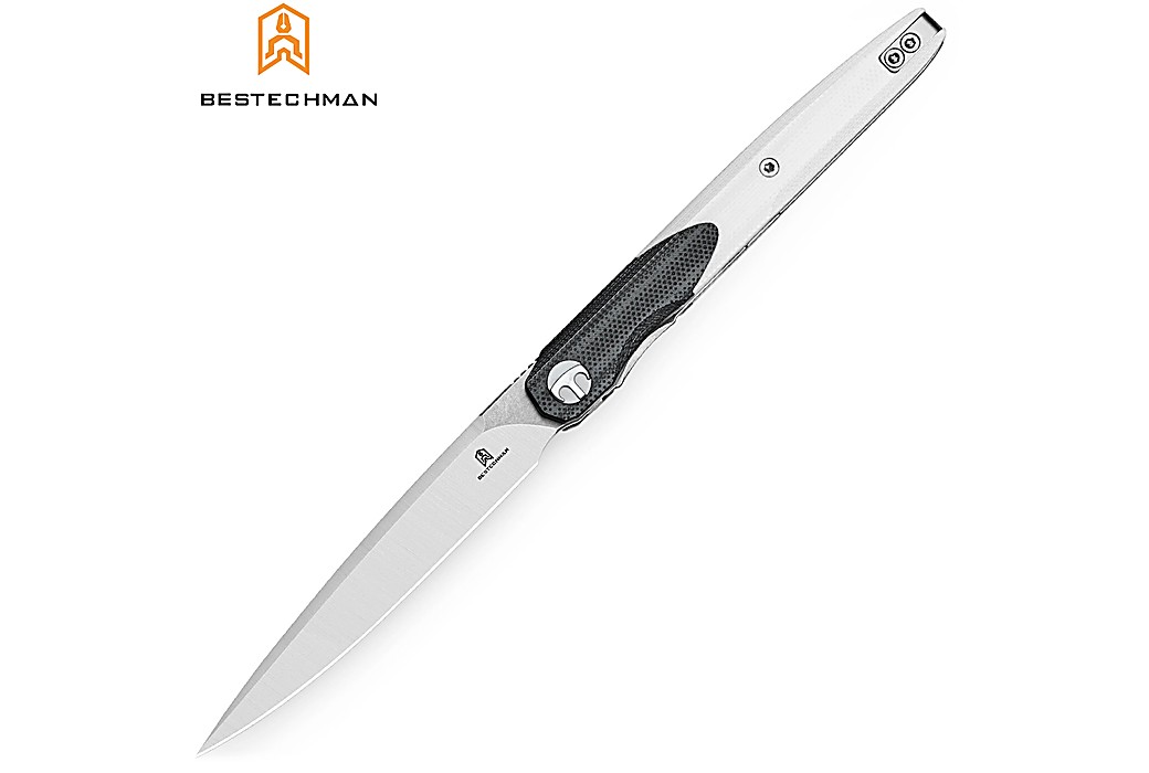 Bestechman Pocket Knife Lanza Black & White G10 14C28N