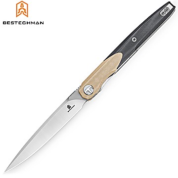 Bestechman Navalha Lanza Cáqui & Preto G10 14C28N