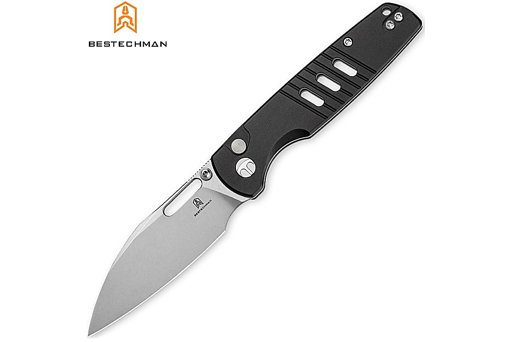 Bestechman Pocket Knife Vector Black Aluminium D2