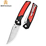 Bestechman Pocket Knife Icebreaker Black & Red Aluminium D2