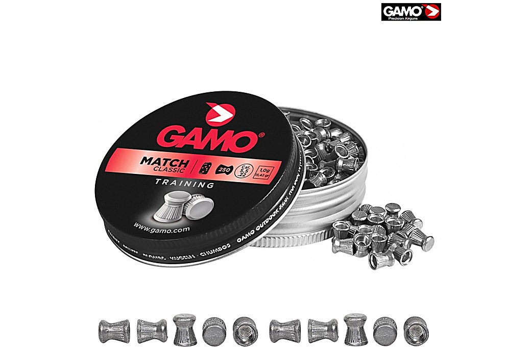 Air gun pellets Gamo Match 250 Pcs 5,5mm (.22)