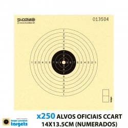 KRUGER ALVOS COMP. CARABINA CCART 10m 14X13.5CM 250pcs (NUMERADOS)