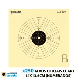 KRUGER ALVOS COMP. CARABINA CCART 10m 14X13.5CM 250pcs (NUMERADOS)
