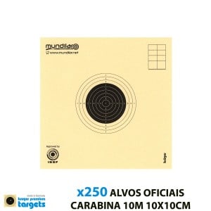 KRUGER ALVOS COMP. CARABINA PRECISÃO 10m 10X10CM 250pcs