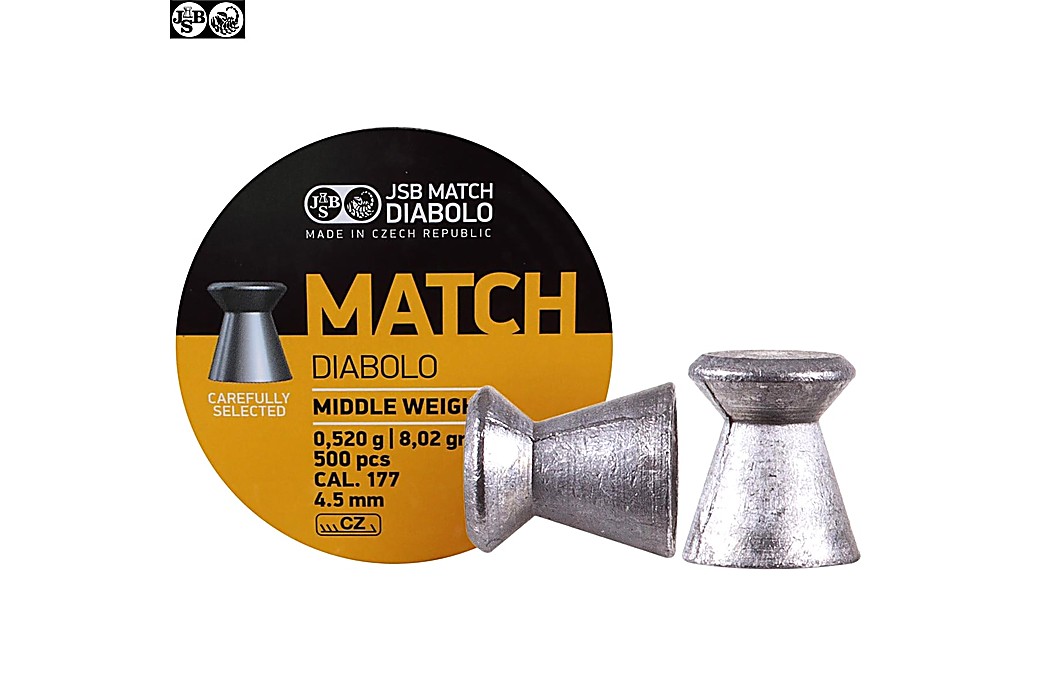 BALINES JSB MATCH DIABOLO 500pcs 4.50mm (.177) MIDDLE WEIGHT