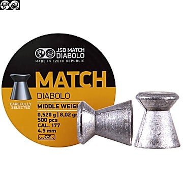 Air gun pellets JSB Match Diabolo 500pcs 4.50mm (.177) Middle Weight