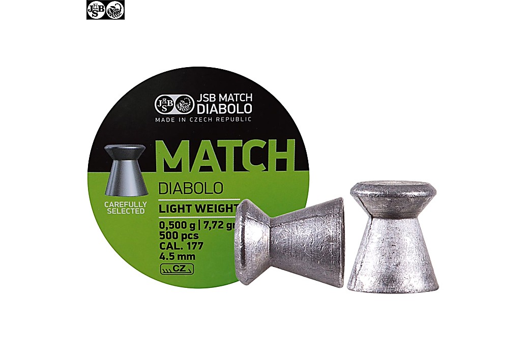 BALINES JSB MATCH DIABOLO 500pcs 4.49mm (.177) LIGHT WEIGHT