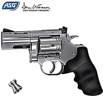 REVOLVER ASG DAN WESSON 715 2.5" PELLET AIRGUN SILVER