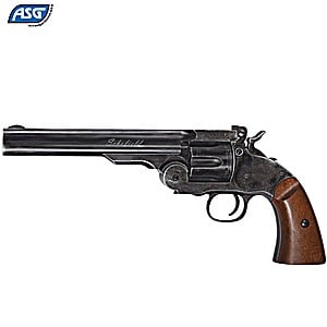 REVOLVER ASG SCHOFIELD 6" PELLET AIRGUN AGING BLACK