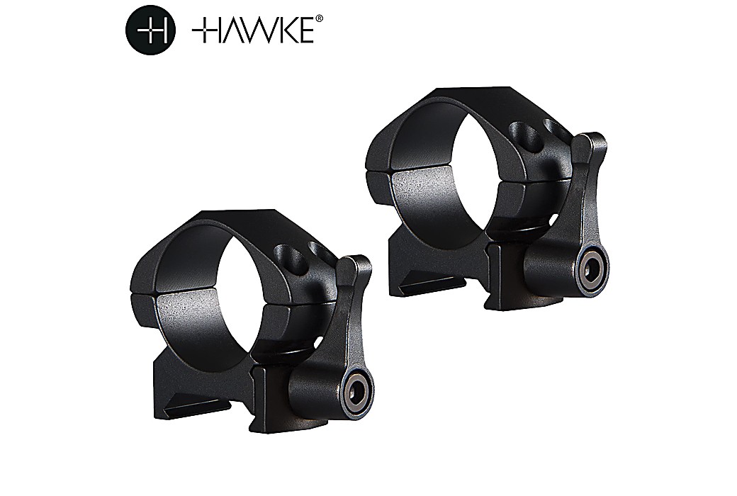 HAWKE PRECISION MONTURAS ACERO 1" 2PC WEAVER BAJA - LIBERACIÓN RÁPIDA