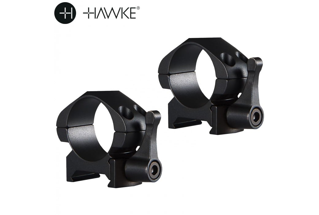 HAWKE PRECISION STEEL RING MOUNTS 1" 2PC WEAVER LOW - QUICK RELEASE