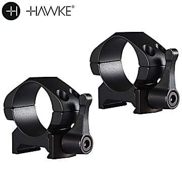 Hawke Precision Monturas Acero 1" 2Pc Weaver Baja - Liberación Rápida