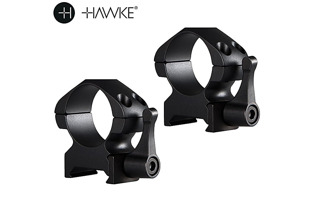 HAWKE PRECISION STEEL RING MOUNTS 1" 2PC WEAVER MEDIUM - QUICK RELEASE