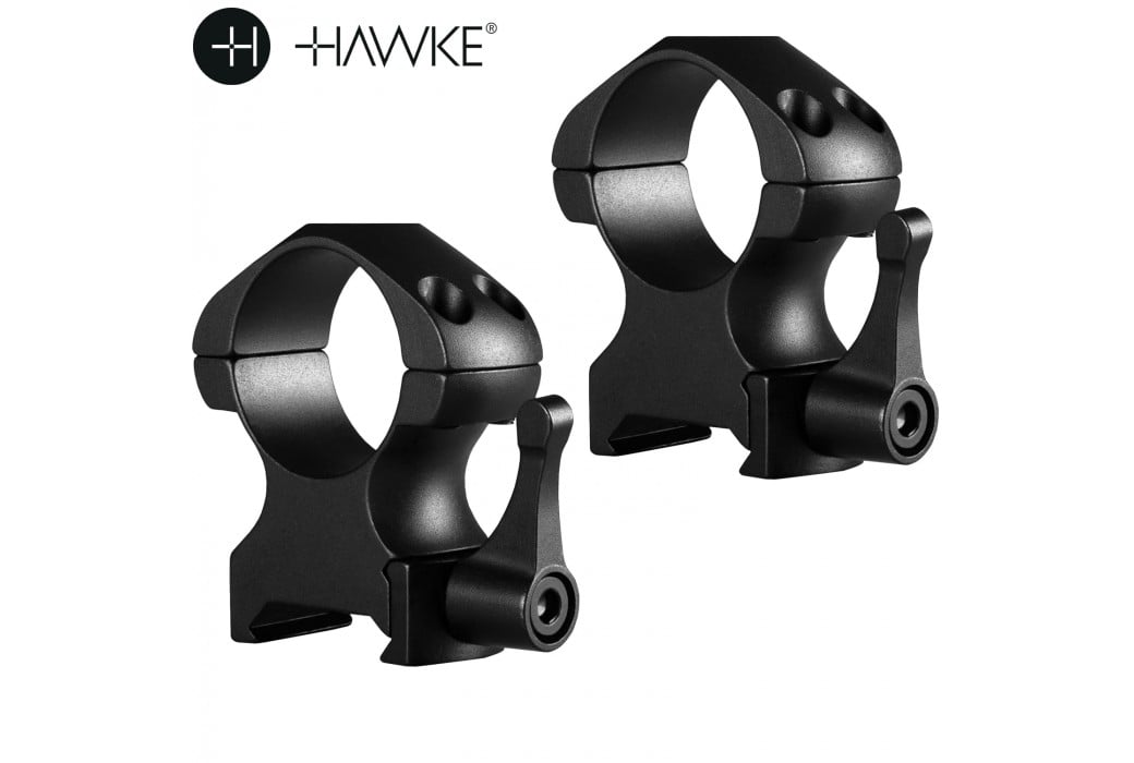 HAWKE PRECISION MONTAGES ACIER 1" 2PC WEAVER HAUTE - LIBÉRATION RAPIDE