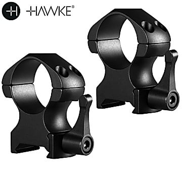 HAWKE PRECISION MONTAGENS AÇO 1" 2PC WEAVER ALTA - SAQUE RÁPIDO