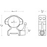 HAWKE PRECISION STEEL RING MOUNTS 1" 2PC WEAVER HIGH - QUICK RELEASE