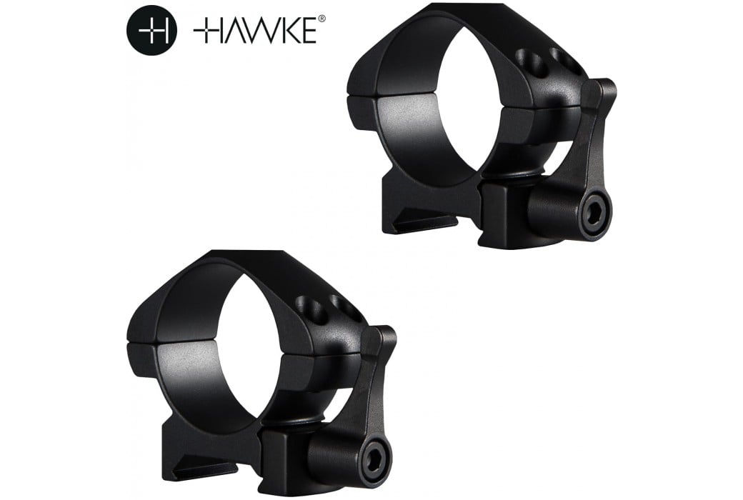 HAWKE PRECISION STEEL RING MOUNTS 30mm 2PC WEAVER LOW - QUICK RELEASE