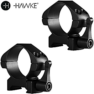 HAWKE PRECISION STEEL RING MOUNTS 30mm 2PC WEAVER MEDIUM - QUICK RELEASE