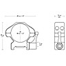 HAWKE PRECISION STEEL RING MOUNTS 30mm 2PC WEAVER MEDIUM - QUICK RELEASE